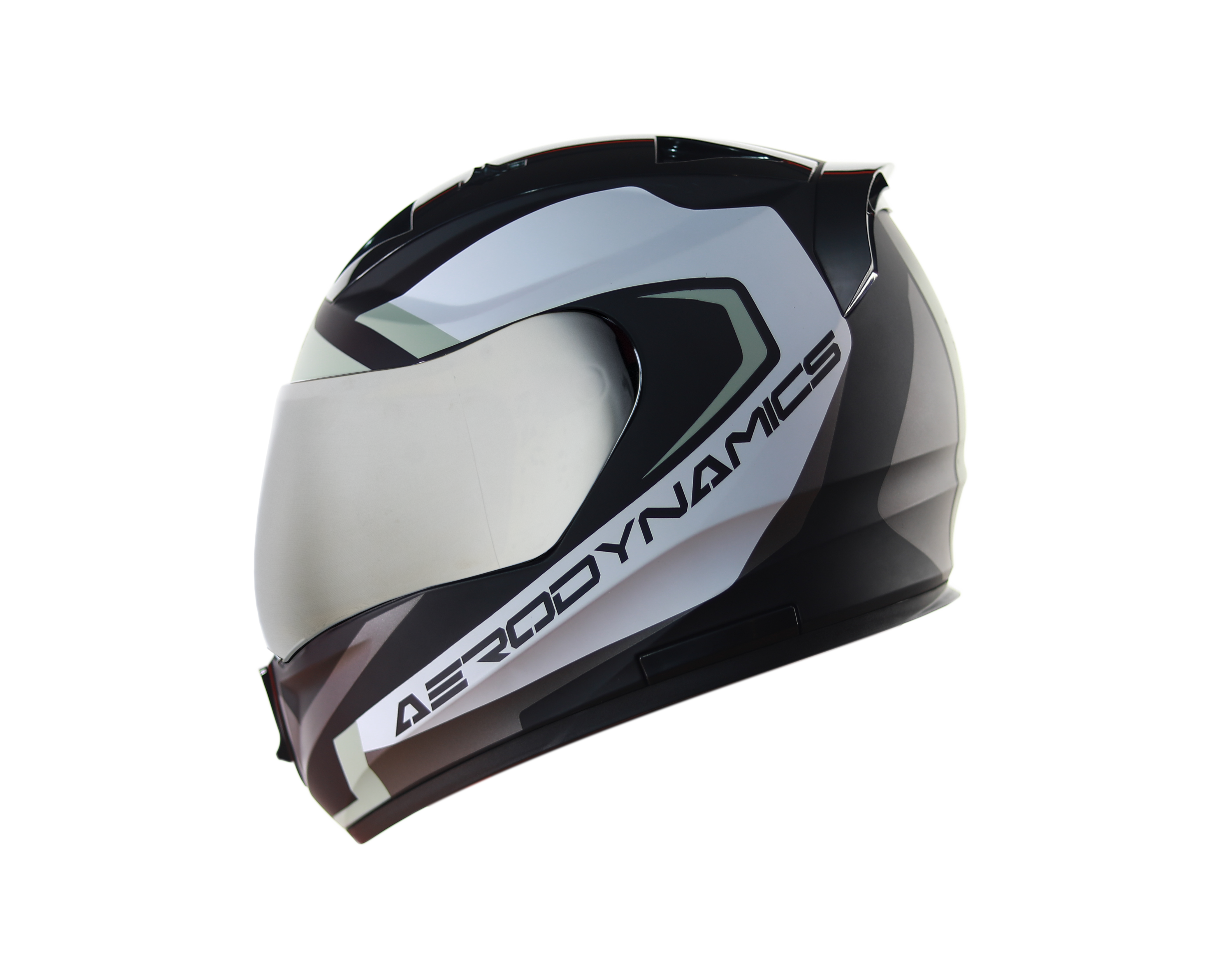 SA-1 Aerodynamics Mat Black With Gold (Fitted With Clear Visor Extra Silver Chrome Visor Free)